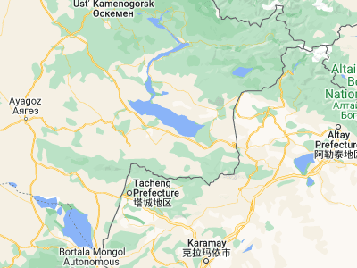 Map showing location of Tūghyl (47.72521, 84.20629)