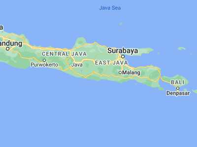 Map showing location of Tugu (-8.0265, 111.6358)