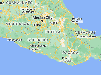 Map showing location of Tulcingo del Valle (18.04582, -98.44111)