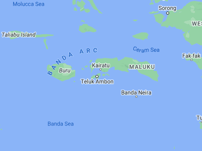 Map showing location of Tulehu (-3.59108, 128.34007)