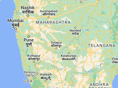 Map showing location of Tuljāpur (18, 76.08333)