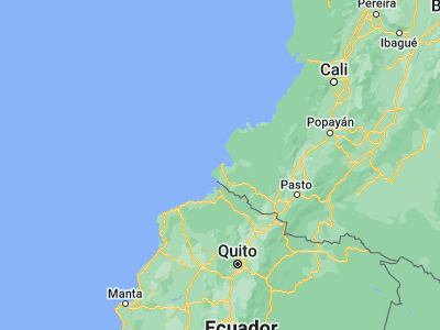 Map showing location of Tumaco (1.79861, -78.81556)
