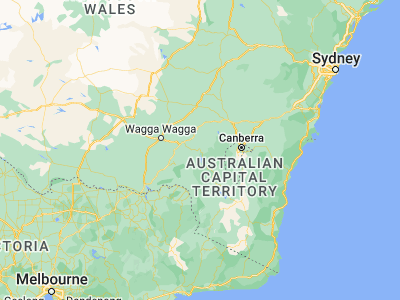 Map showing location of Tumut (-35.30016, 148.22505)