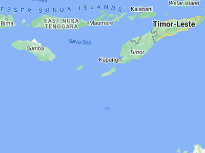 Map showing location of Tunggaoen Timur (-10.9232, 122.8283)