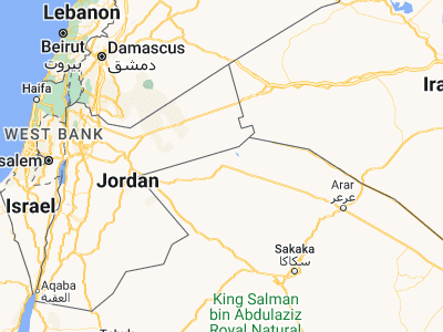 Map showing location of Ţurayf (31.67252, 38.66374)