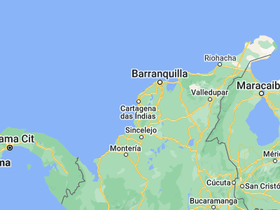 Map showing location of Turbaná (10.2717, -75.44222)