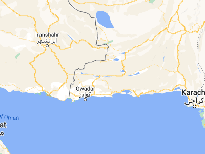 Map showing location of Turbat (26.00228, 63.04399)