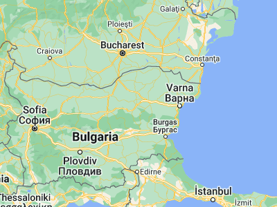 Map showing location of Tŭrgovishte (43.25917, 26.58917)