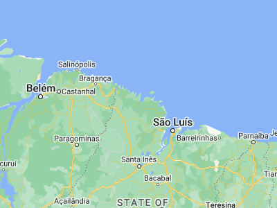 Map showing location of Turiaçu (-1.66333, -45.37167)