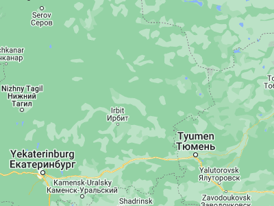 Map showing location of Turinsk (58.04575, 63.69605)