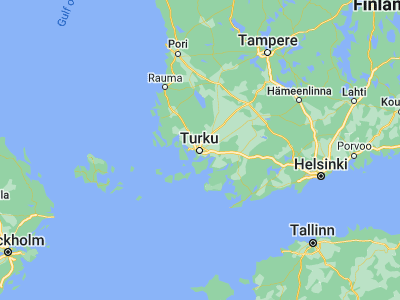 Map showing location of Turku (60.45148, 22.26869)