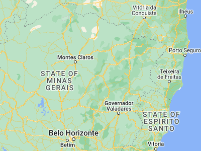 Map showing location of Turmalina (-17.28556, -42.73)