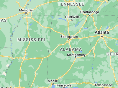 Map showing location of Tuscaloosa (33.20984, -87.56917)