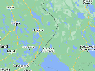 Map showing location of Tuupovaara (62.48333, 30.6)
