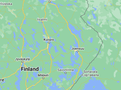 Map showing location of Tuusniemi (62.81667, 28.5)