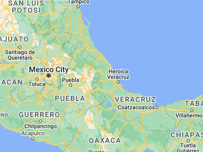 Map showing location of Tuzamapan (19.40253, -96.8636)