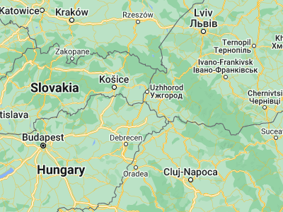 Map showing location of Tuzsér (48.34407, 22.11762)