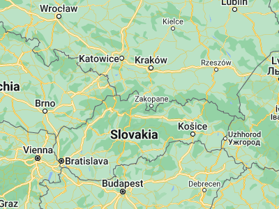 Map showing location of Tvrdošín (49.337, 19.556)