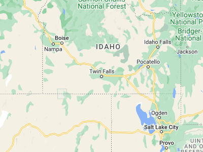 Map showing location of Twin Falls (42.56297, -114.46087)
