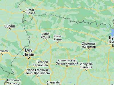 Map showing location of Tynnoye (50.60145, 26.18486)