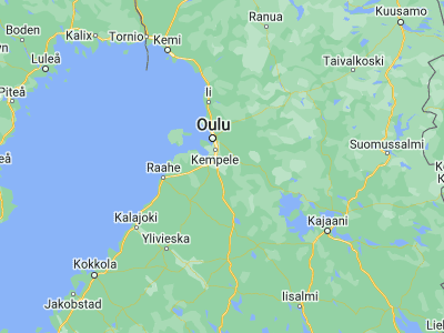Map showing location of Tyrnävä (64.76469, 25.6523)