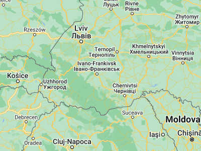 Map showing location of Tysmenytsya (48.90219, 24.84482)