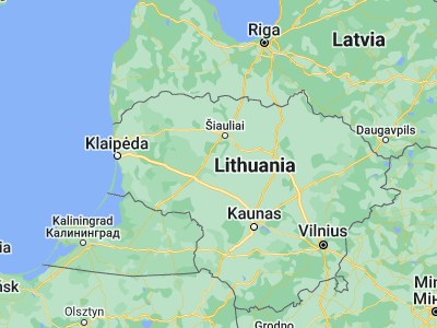 Map showing location of Tytuvėnėliai (55.61667, 23.18333)