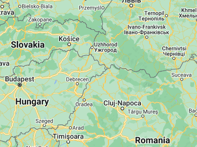 Map showing location of Tyukod (47.85378, 22.5633)