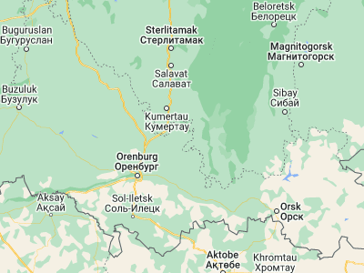 Map showing location of Tyul’gan (52.34049, 56.16604)