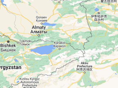 Map showing location of Tyup (42.7276, 78.36476)