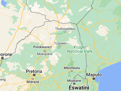 Map showing location of Tzaneen (-23.83322, 30.16351)