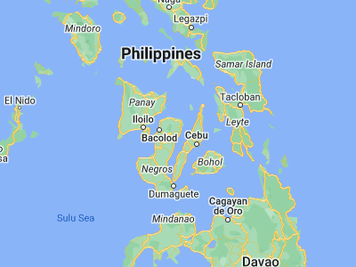 Map showing location of Ualog (10.57396, 123.3933)