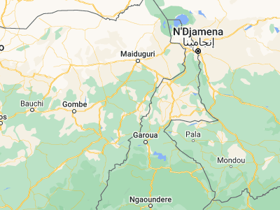 Map showing location of Uba (10.45306, 13.22139)