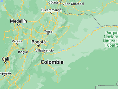 Map showing location of Ubalá (4.74778, -72.53694)