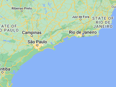 Map showing location of Ubatuba (-23.43389, -45.07111)