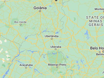 Map showing location of Uberlândia (-18.91861, -48.27722)