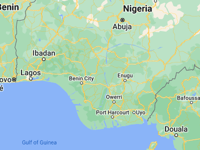 Map showing location of Ubiaja (6.65504, 6.38687)