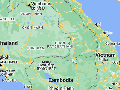 Map showing location of Ubon Ratchathani (15.23844, 104.84866)