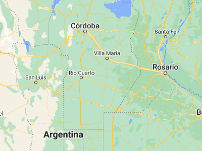 Map showing location of Ucacha (-33.03203, -63.50666)