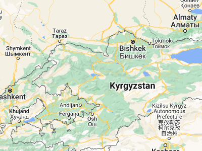 Map showing location of Üch-Terek (41.76222, 73.20032)