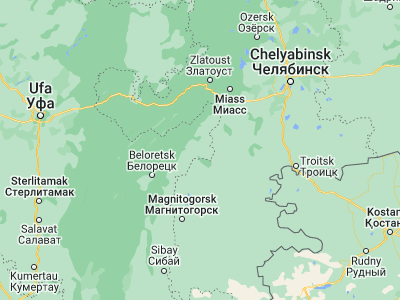 Map showing location of Uchaly (54.2996, 59.4521)