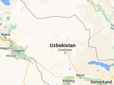 Map showing location of Uchquduq Shahri (42.15001, 63.55221)