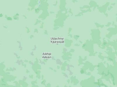 Map showing location of Udachnyy (66.42989, 112.4021)