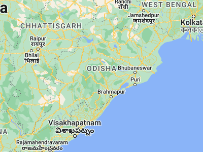Map showing location of Udaigiri (20.13333, 84.38333)