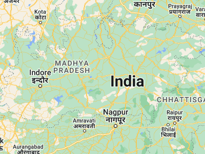 Map showing location of Udaipura (23.08333, 78.5)