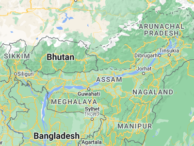 Map showing location of Udalguri (26.75367, 92.10215)