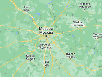 Map showing location of Udel’naya (55.62536, 38.00284)