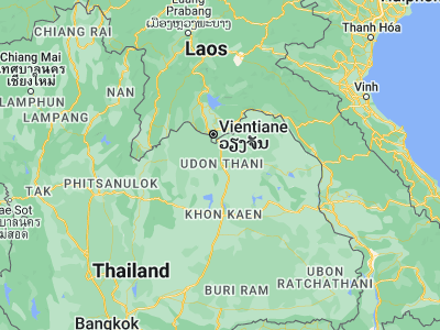 Map showing location of Udon Thani (17.41567, 102.78589)