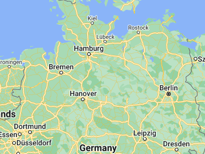 Map showing location of Uelzen (52.96572, 10.56111)
