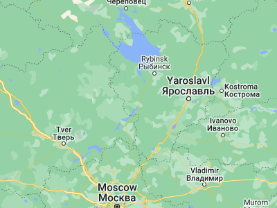 Map showing location of Uglich (57.5275, 38.33167)